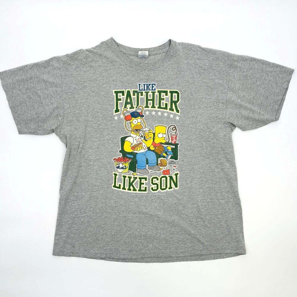 Vintage The Simpsons T Shirt Xl Like Father Like Son Bart Homer Simpson Fox 2009